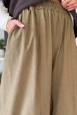 Bennie Quirky Barrel Pant Deep Olive Pin Stripe